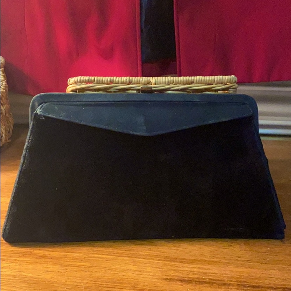 Vintage clutch purse with reversible shell